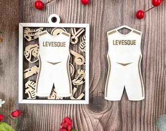 Personalized Wrestling Singlet Ornament - Sports Ornament Collection