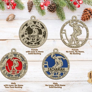 Personalized Male or Female Skateboarder Ornament - Sports Ornament Collection