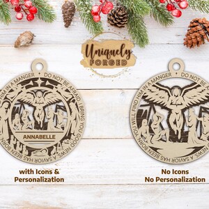 Personalized Nativity Ornament #3: Do Not Be Afraid - Christmas Story Ornament Collection