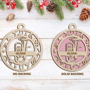 Personalized Tuba/Euphonium  Ornament - Music Ornament Collection
