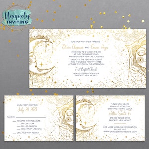 Boho Celestial Invitations