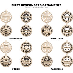 Personalized Police Officer Ornament First Responder Ornament Collection image 6