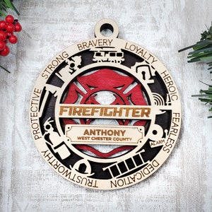 Personalized Firefighter Ornament - First Responder Ornament Collection
