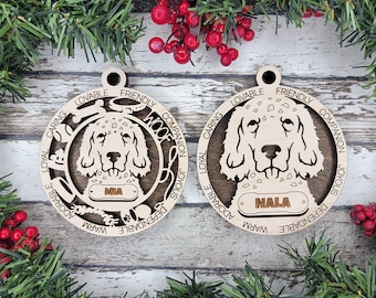 Personalisierte English Setter Ornament - entzückende Hund Ornament Kollektion