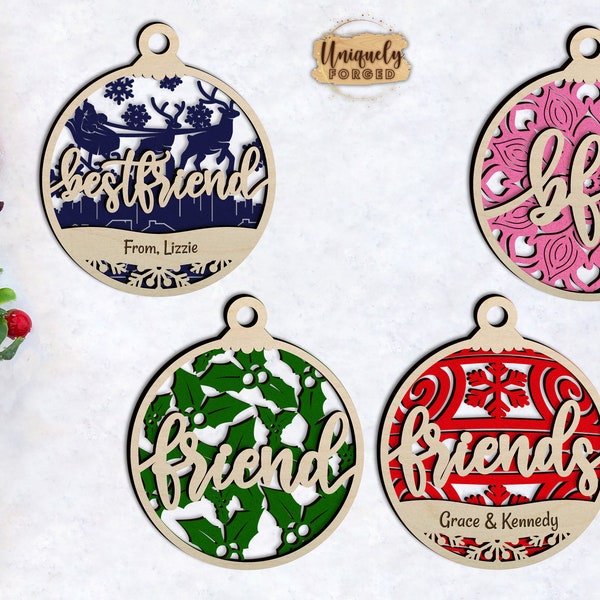 Personalized Best Friend/BFF/Friend/Friends Ornament - Ultimate Christmas Ornament Collection