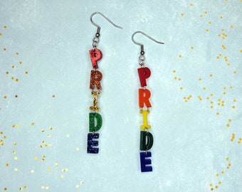 Finished Pride Earrings in Your Choice of Colors/Flags - Custom Laser-Cut Jewelry Collection