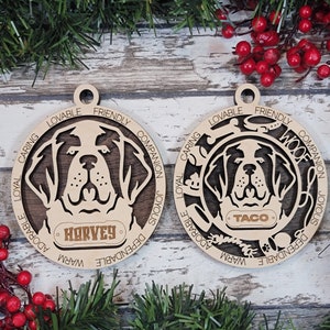 Personalized St. Bernard Ornament - Adorable Dog Ornament Collection