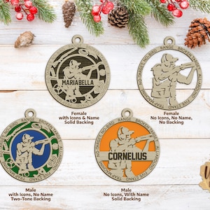 Personalized Male or Female Trap/Skeet Shooting Ornament - Sports Ornament Collection