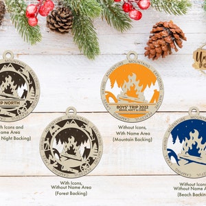 Personalized Campfire Ornament - Great Outdoors Collection