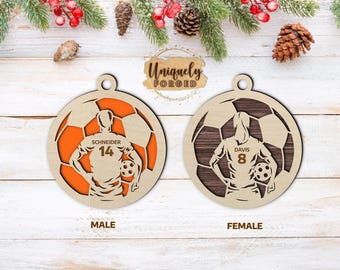 Personalized Male or Female Soccer Ornament - Sports Ornament Collection