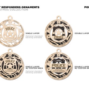 Personalized Police Officer Ornament First Responder Ornament Collection image 2