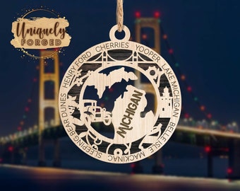Michigan Ornament - State Christmas Ornament Collection