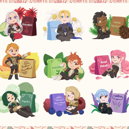 Fire Emblem Three Houses Tea Time Acrylic Viewfinder Keychain Etsy