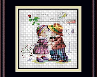 Roses in basket Limited edition Cross Stitch Gift Idea. Cross Stitch Hand Embroidery Kit with Pattern
