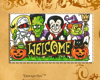 PATRÓN: Punto de Cruz "Halloween" PATRÓN *PDF* Archivo