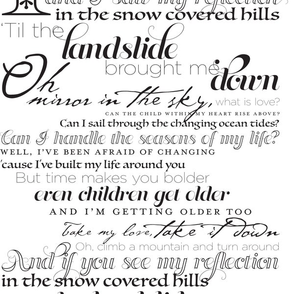 Landslide Lyrics - Etsy