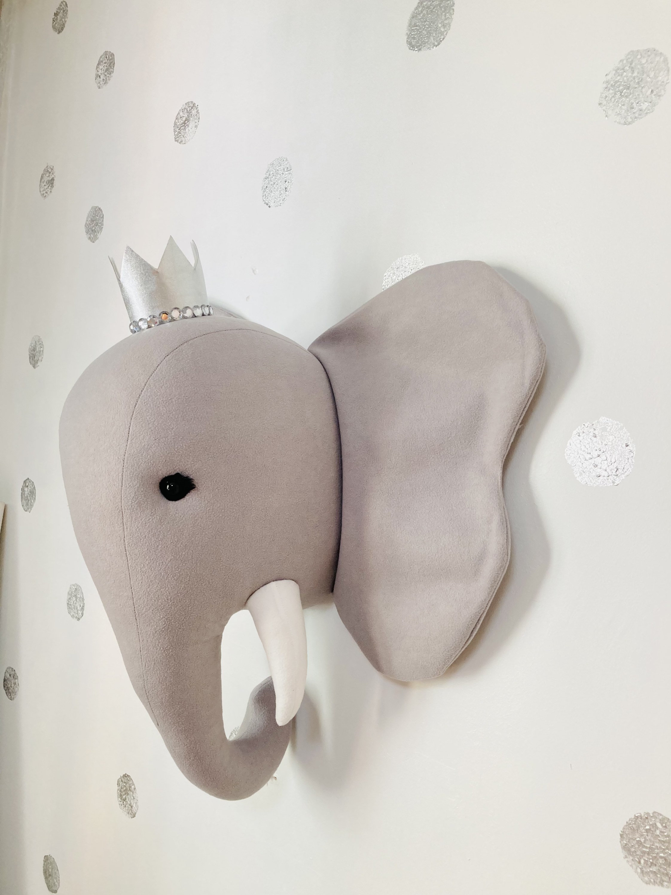 Elephant 3D Head Wall Mount & Nursery Decor for Kids Stuffed Etsy UK