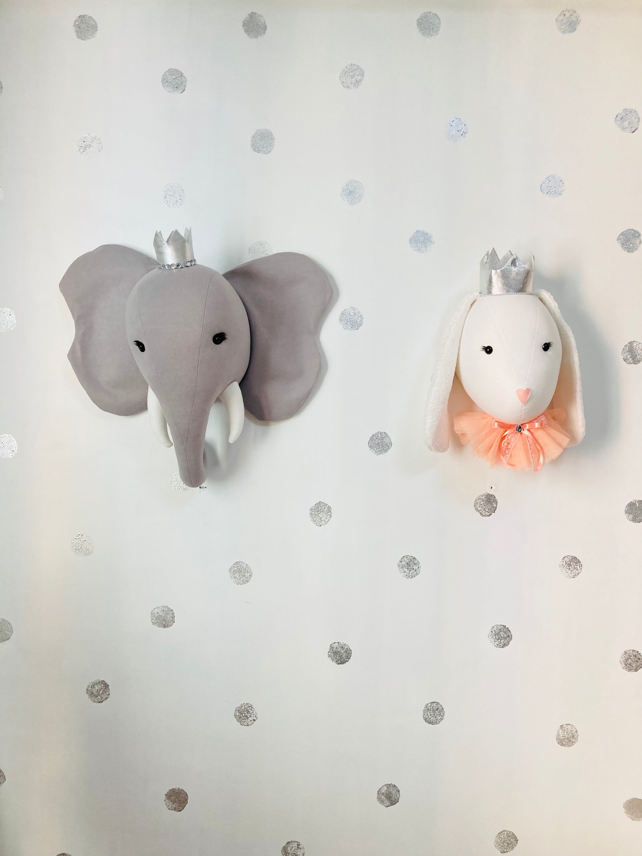 Elephant 3D Head Wall Mount & Nursery Decor for Kids Stuffed Etsy UK