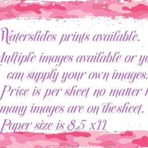 WATERSLIDE LASER PRINTS