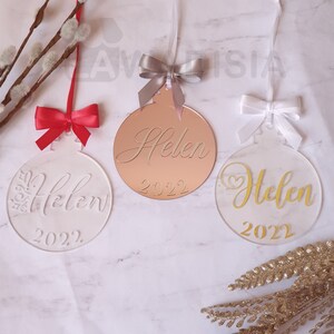 Personalized Acrylic Ornaments, Custom ornaments, ornaments flakes, Ornaments name, Christmas Tree Décor, Christmas Ornaments, Custom gift