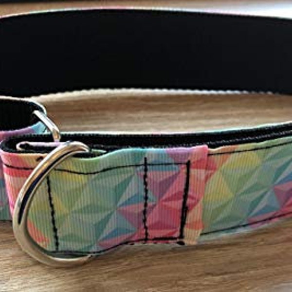 Martingale/Single Loop/Standard Collar 38mm Multicoloured Triangles