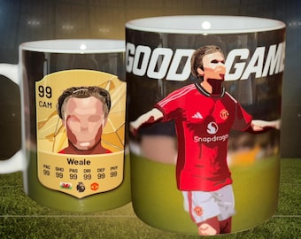 Personalized FIFA/FC25 Football Mug: Custom Player Card & Avatar - Soccer EA Games Style