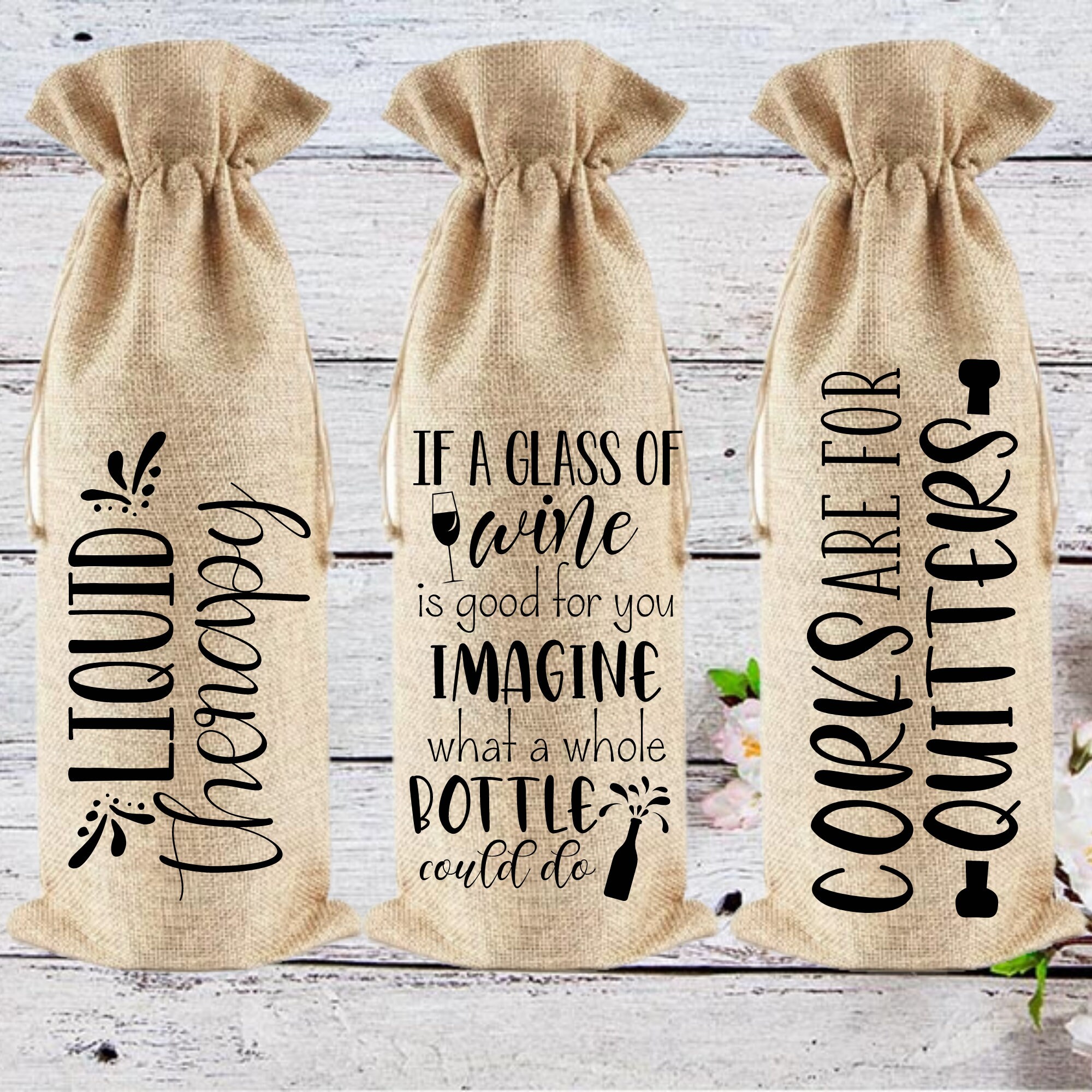 Wine Bag Quotes Bundle Funny Wine Bag Quotes Wine Quotes Etsy
