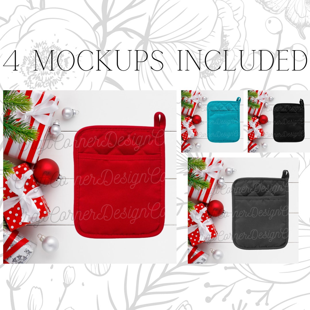 Christmas Pot Holder Mockup, Mockup Bundle, Christmas Mockup Bundle