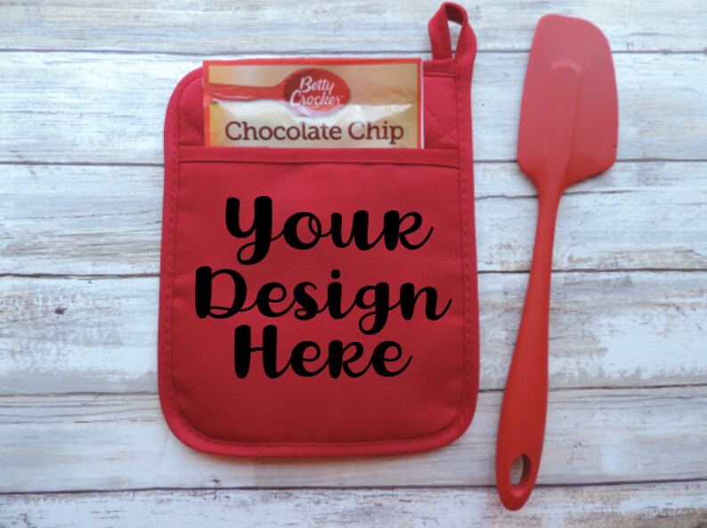 Download Red Pot Holder Mockup Pot Holder With Betty Crocker Mix ...