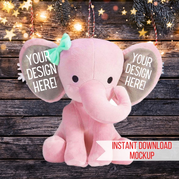 Bedtime Originals Choo Choo Express Pink Elephant Mockup Humphrey
