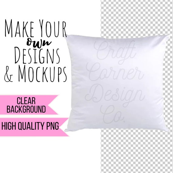 Download White Pillow PNG Mockup Creator Scene Creator Bright White ...
