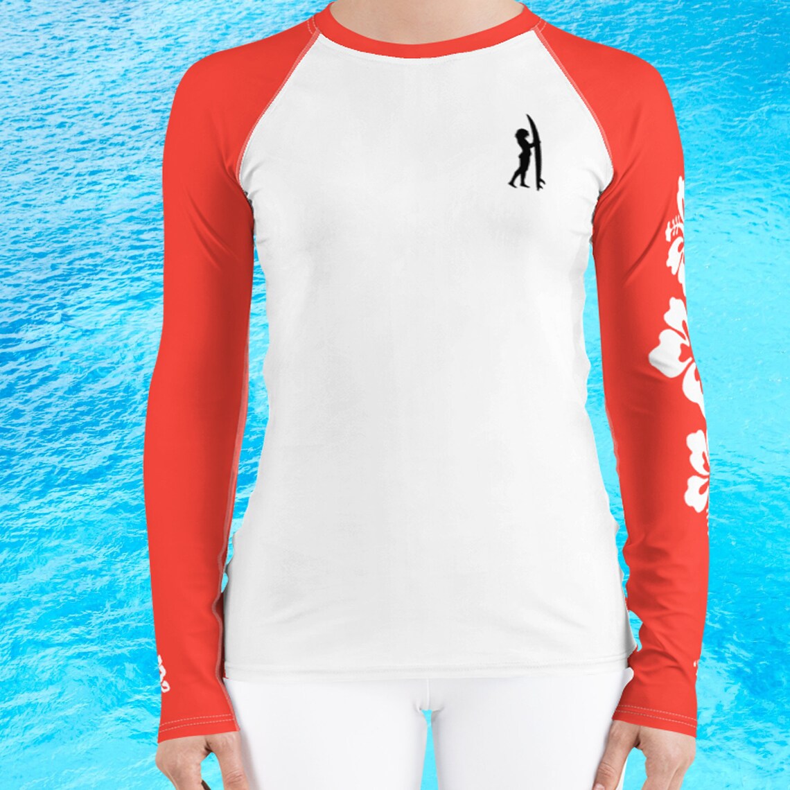 Womens Floral Rash Guard Women's Flower Rash Guard Floral Etsy Canada