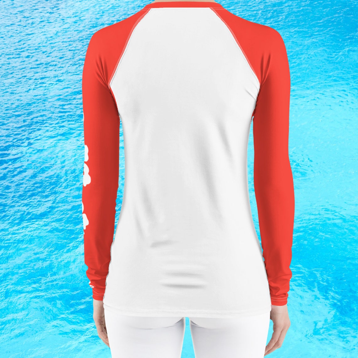 Womens Floral Rash Guard Women's Flower Rash Guard Floral Etsy Canada