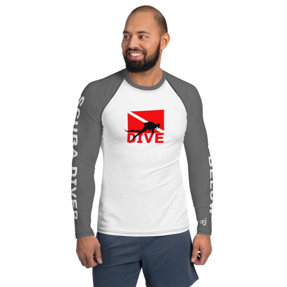 Men's Long Sleeve SCUBA Rash Guard Scuba Diver Rash Guard Etsy