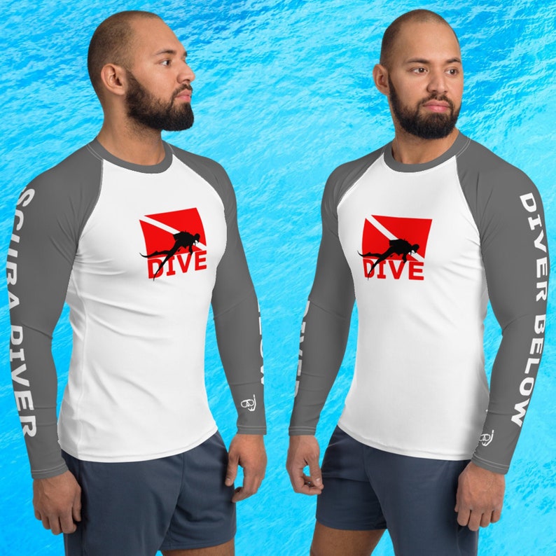 Men's Long Sleeve SCUBA Rash Guard Scuba Diver Rash Guard Etsy