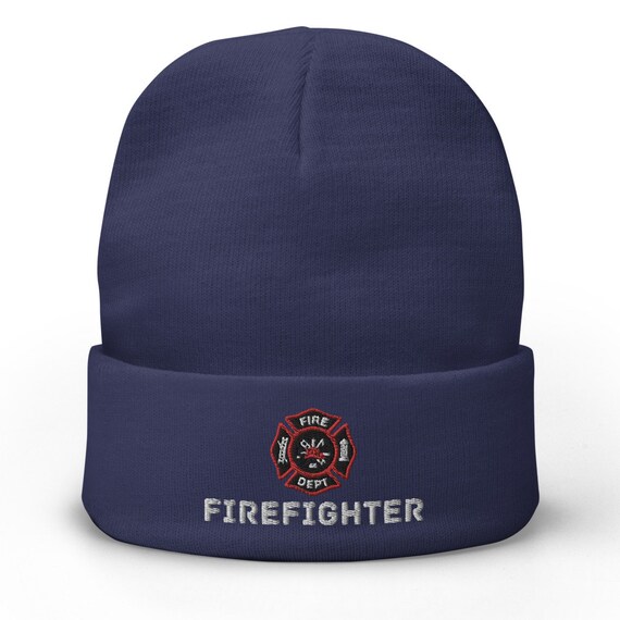 Firefighter Embroidered Beanie Fire 