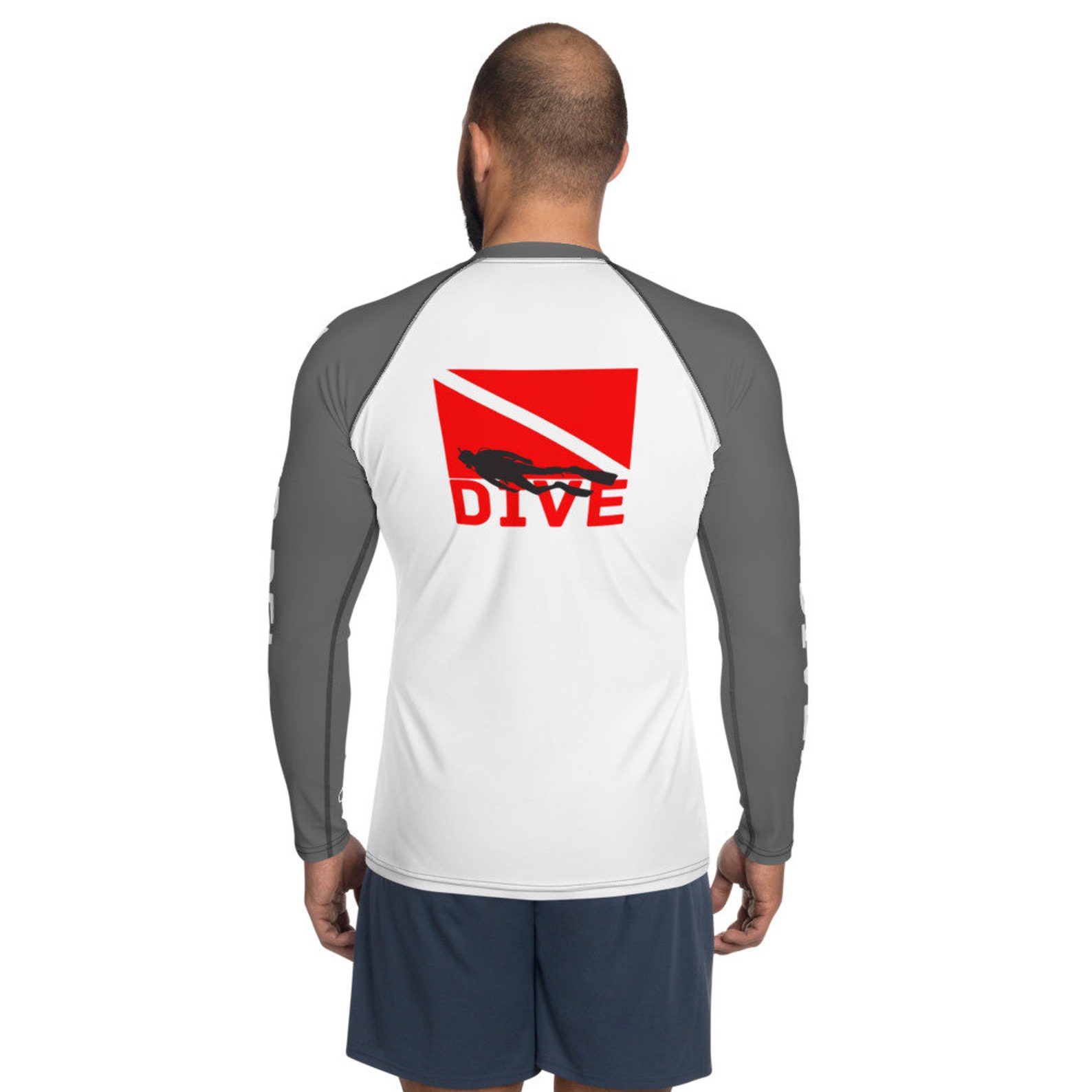 Men's Long Sleeve SCUBA Rash Guard Scuba Diver Rash Guard Etsy
