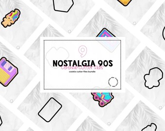 Bundle Nostalgie 90er Jahre Cookie Cutter .STL Dateien: 9 Cookie Cutter Files | DIY Backen (Digitaler Download)