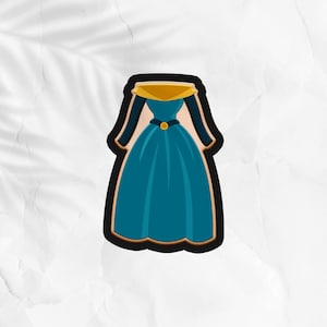 Emporte-pièce en forme de robe de princesse. Fichier STL : pâtisserie DIY (téléchargement numérique)