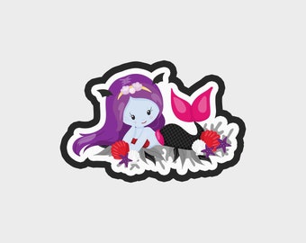 DIY Vampir Meerjungfrau Lay Ausstecher .STL Dateien - 5 Größen | Vampir-Halloween-Cookie Cutter-Datei | Digitaler Download