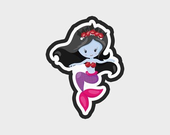 Diy Vampir Meerjungfrau sitzen Cookie Cutter .STL-Dateien - 5 Größen | Vampir-Halloween-Cookie Cutter-Datei | Digitaler Download