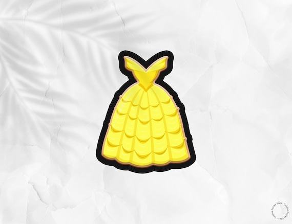 Princess Dress Cookie Cutter .STL File: DIY Baking (Digital Download)