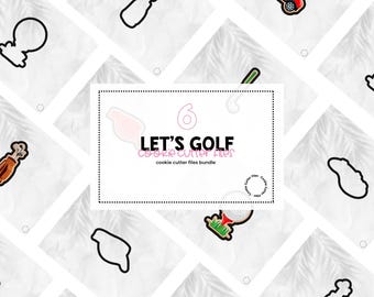 Let's Golf Cookie Cutter .STL Dateien Set: 6 Dateien | DIY Backen (Digitaler Download)
