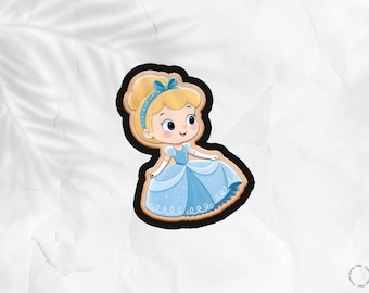 Kleine Prinzessin Cookie Cutter .STL Datei: DIY Backen (Digitaler Download)