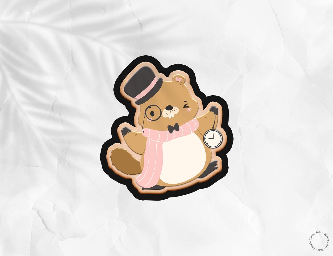 Groundhog Day Winter Cookie Cutter .STL File: DIY Baking (digital ...