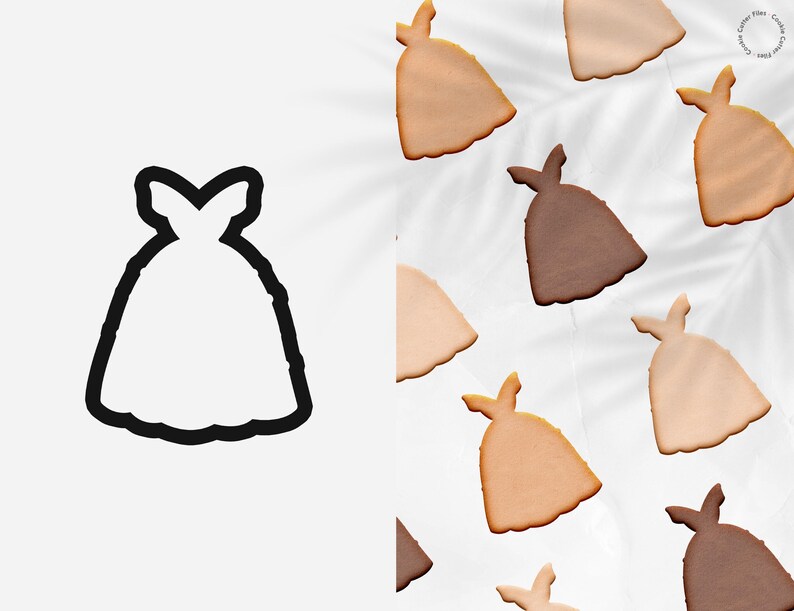 Princess Dress Cookie Cutter .STL File: DIY Baking (Digital Download)