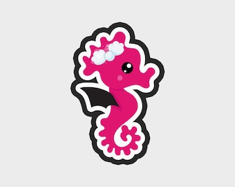 Diy Vampir Meerjungfrau Seepferd Cookie Cutter .STL-Dateien - 5 Größen | Vampir-Halloween-Cookie Cutter-Datei | Digitaler Download