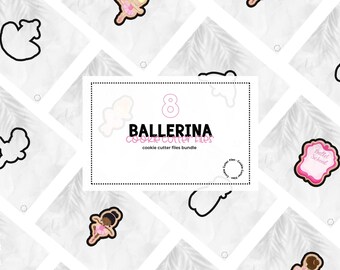 Ballerina Girl Cookie Cutter .STL Files Set: 8 Dateien | DIY Backen (Digitaler Download)