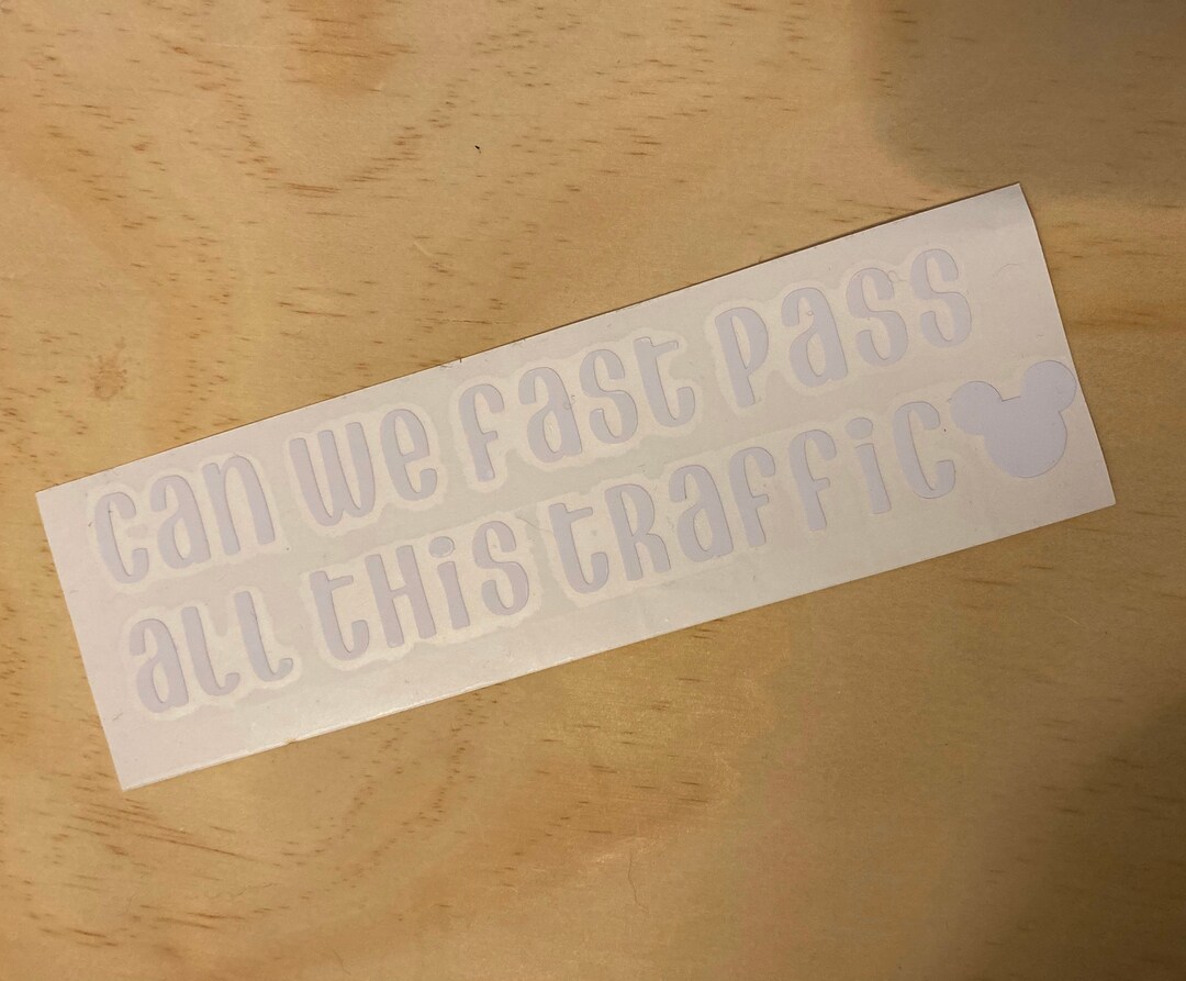 Inspired Fast Pass Traffic Decal- Car Decal - Etsy