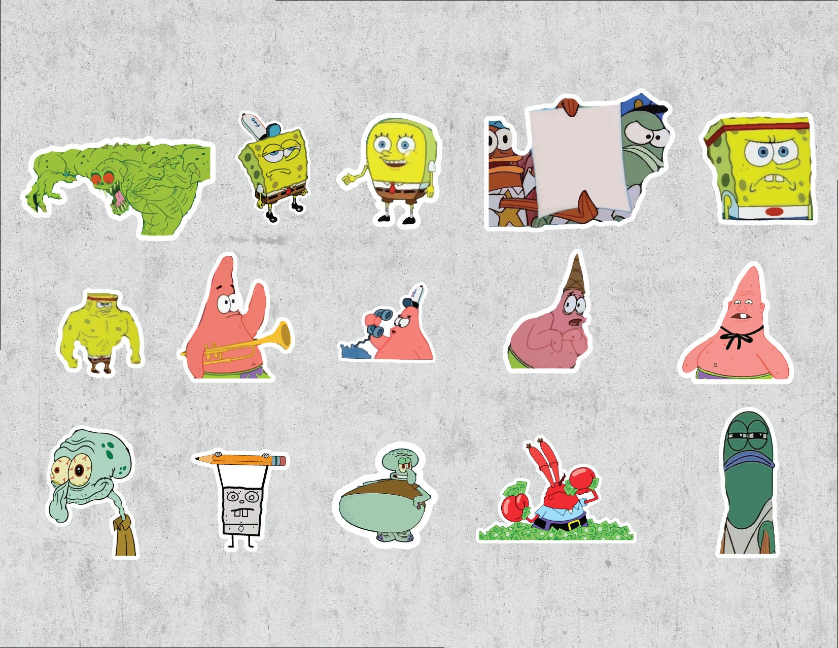 Cartoon Meme Sticker Bundles Tumbler Stickers Laptop Etsy